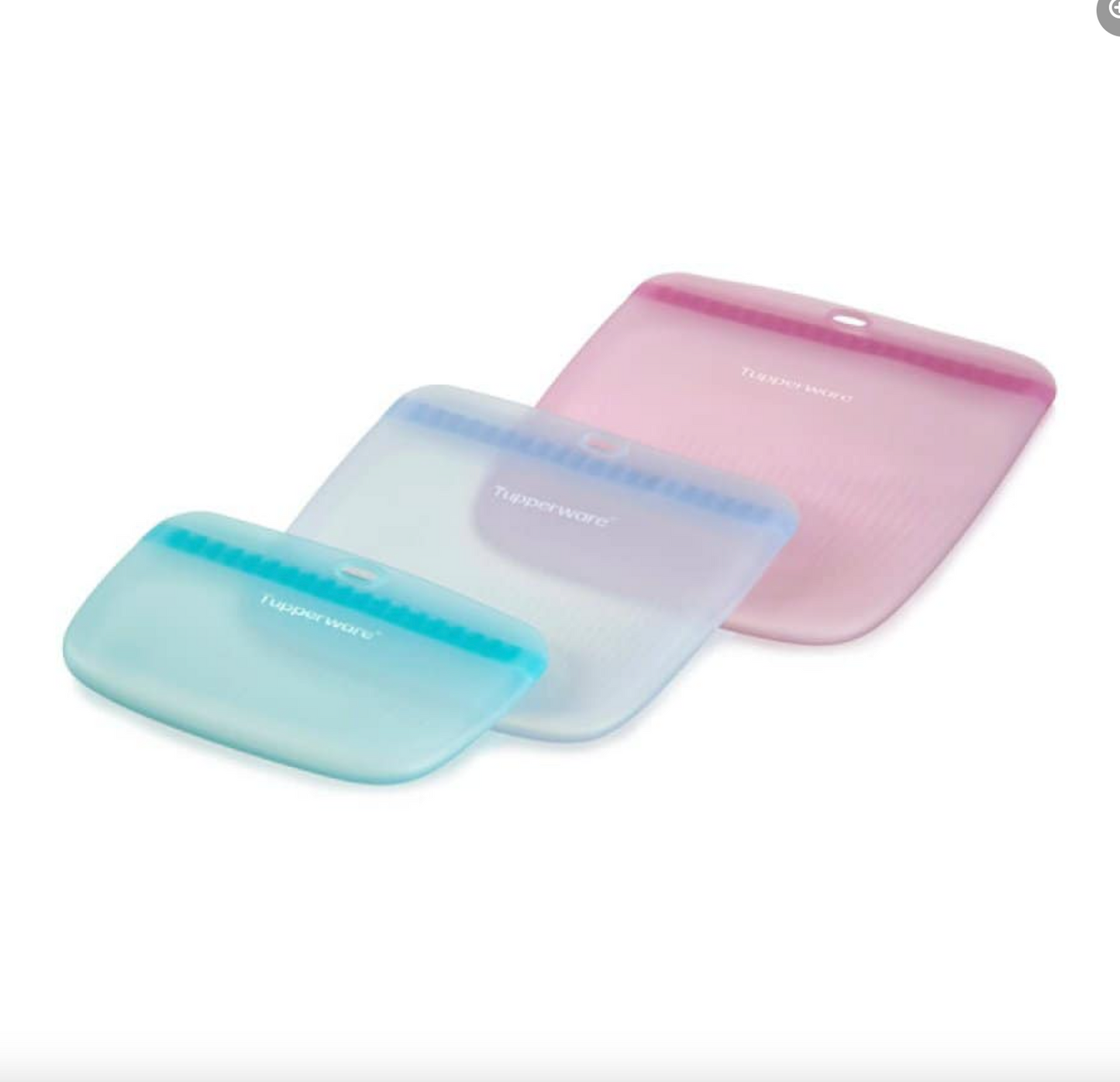 Tupperware Slim Silicone Bags in 3 Sizes