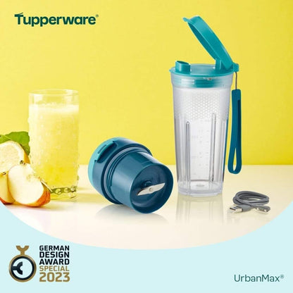 Tupperware Urbanmax Wireless Rechargable Portable Blender 350ml Blue