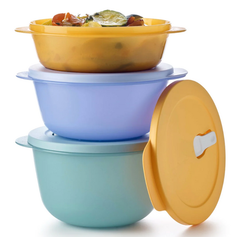 Tupperware CrystalWave Large Round Set