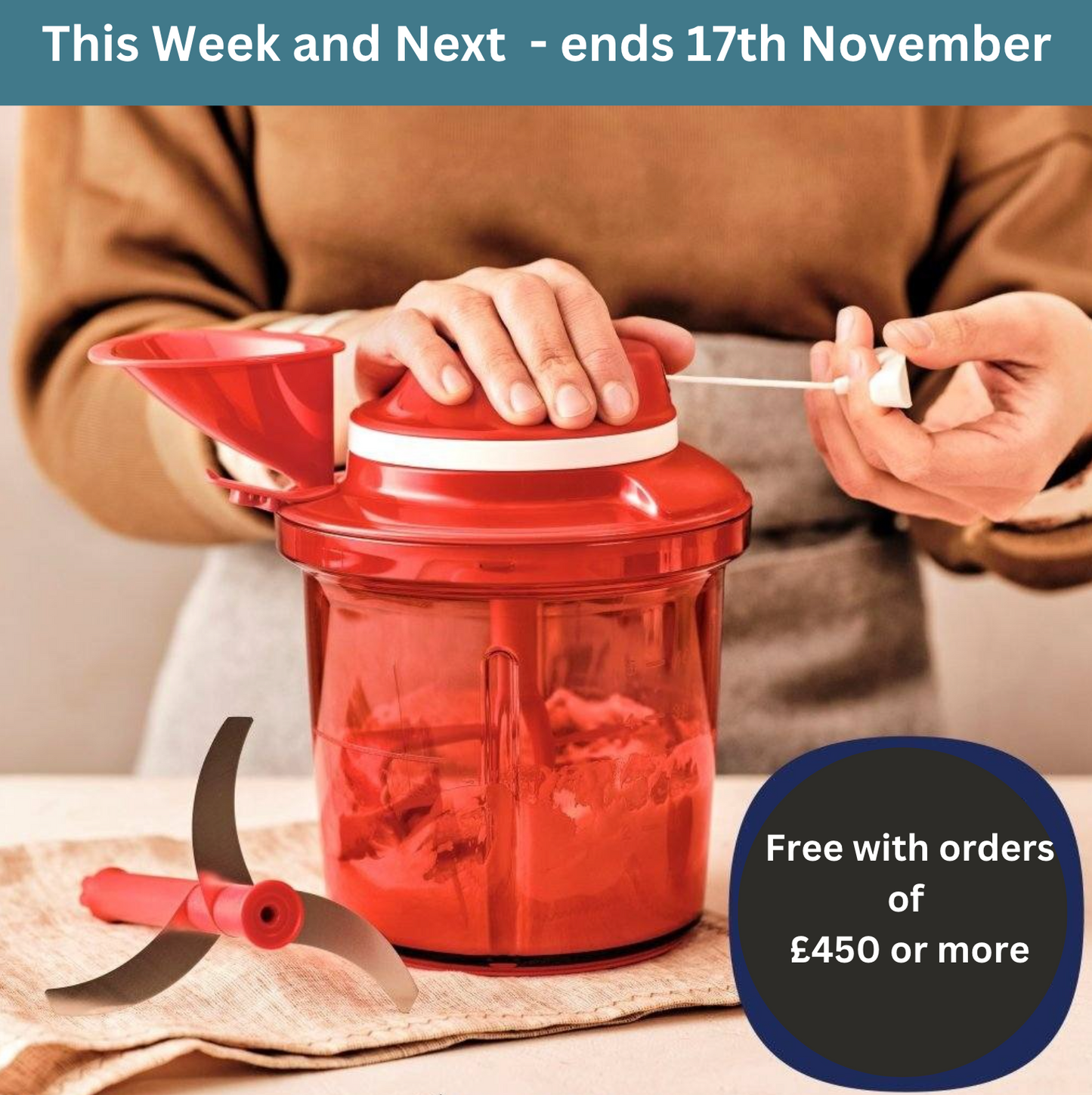 Tupperware Supersonic Chopper Large- Buy one, or get one Free with orders over £480 this week