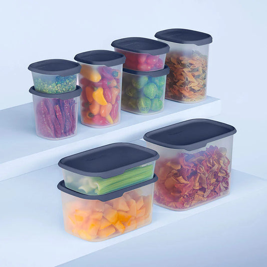 One Touch Fresh Containers with Black Lids