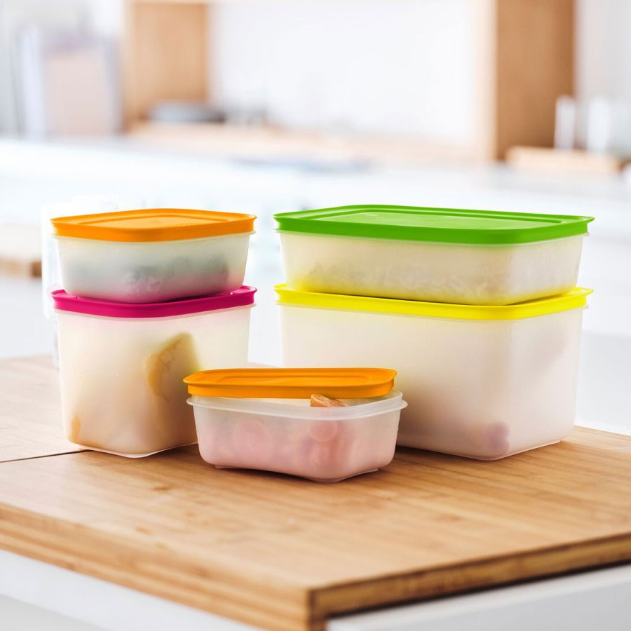 Tupperware Essentials Freezer Mates - Juego de 2 recipientes de almacenamiento de alimentos, 1,1 L, organiza el espacio del congelador, tapa hermética y sin heladas, duradero y reutilizable, fácil de Tupperware Essentials Freezer Mates - Juego de 2 recipientes de almacenamiento de alimentos, 1,1 L, organiza el espacio del congelador, tapa hermética y sin heladas, duradero y reutilizable, fácil de